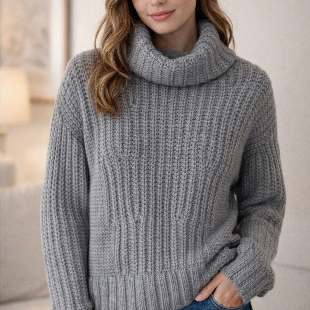 Banana Republic Charcoal Turtleneck Sweater